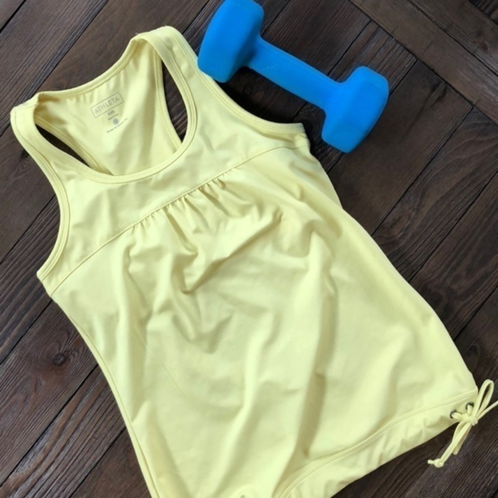 Athleta Sport yoga/workout yellow racer back top